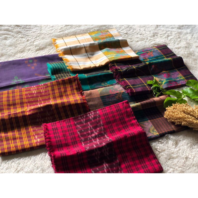 Kamen Endek Lembaran/ Kamen Endek Bali Bagus murah kotak kotak