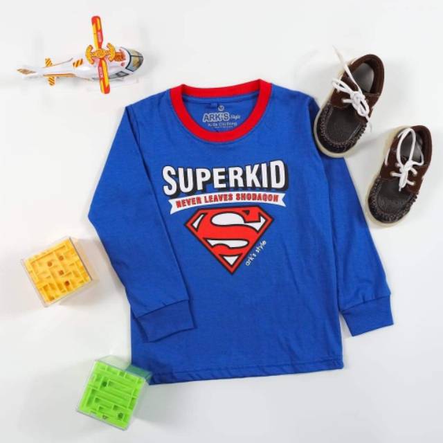 Kaos panjang anak edisi muslim size XL superkid dan pejuang subuh