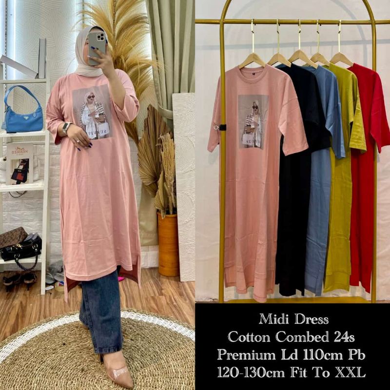 PGMTA MIDIDRESS KAOS COMBED KHUSUS GROSIR MIDI COMBED MURAH TANAH ABANG