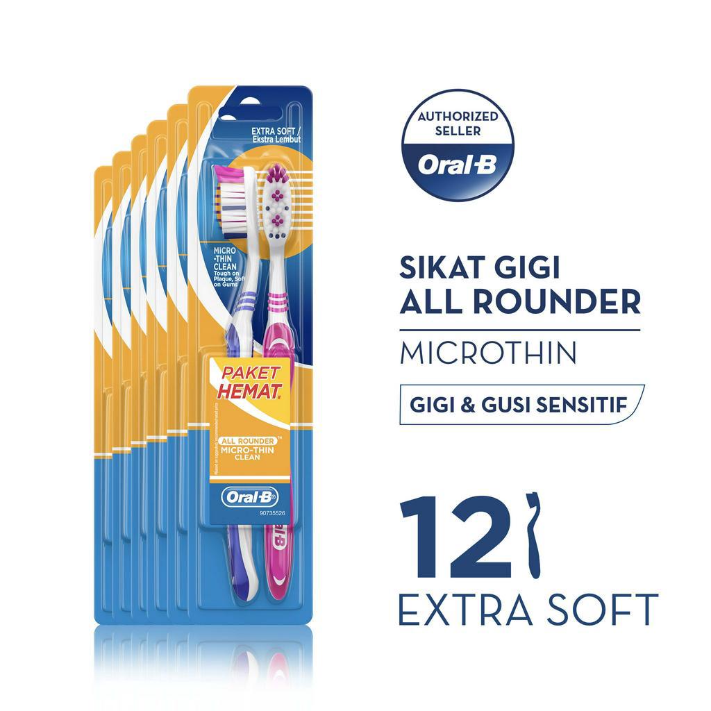 Oral-B Sikat Gigi All Rounder Microthin 2s x6