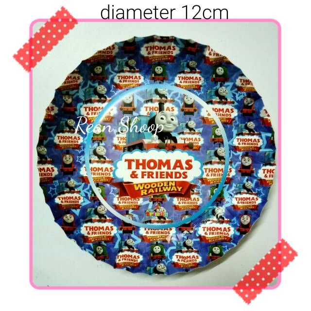 Piring kertas kue ultah ulang tahun birthday pesta party karakter kereta thomas tomas and friends