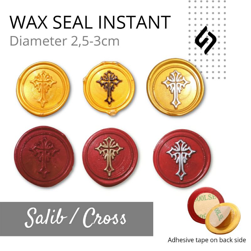 

Wax Seal Stamp Instant Salib D:2,5-3cm Wax Stamp wax coin wax seal stamp sticker Undangan Amplop Kado Souvenir Hampers Parcel