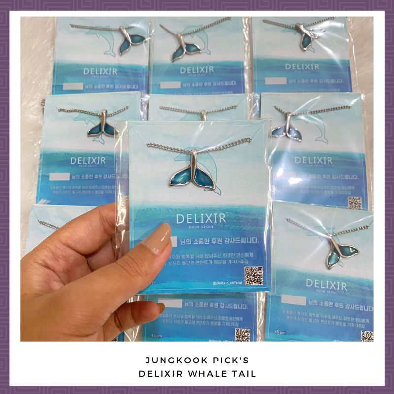 DELIXIR NECKLACE WHALE TAIL KALUNG JUNGKOOK BTS