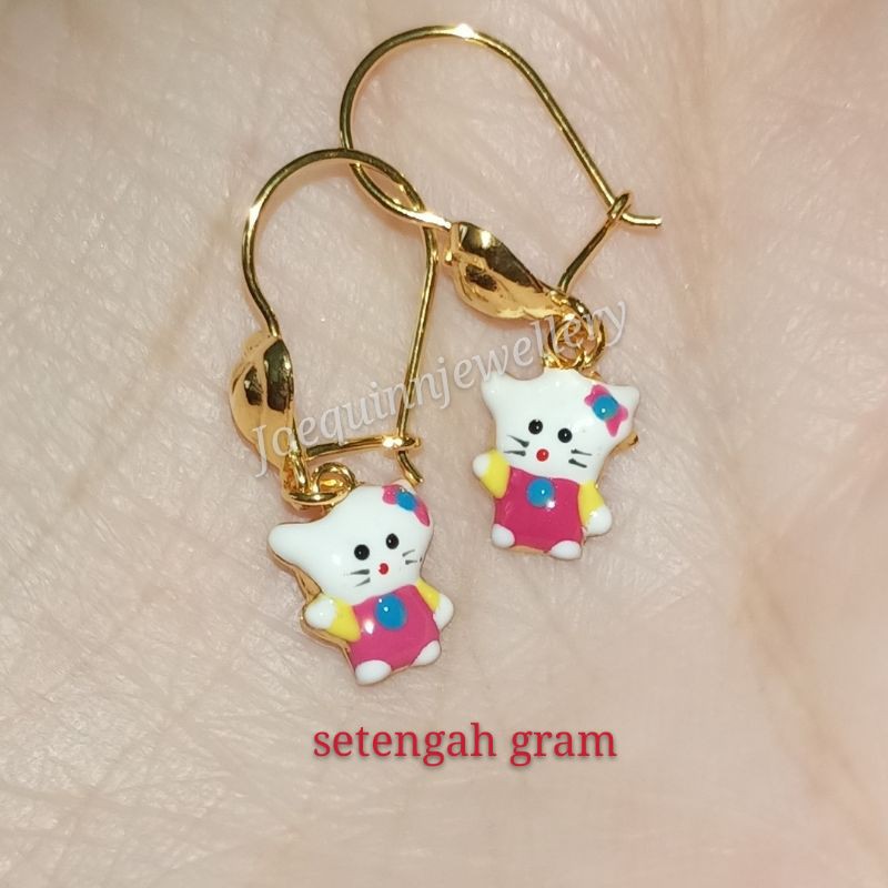 anting hello kitty hi emas muda