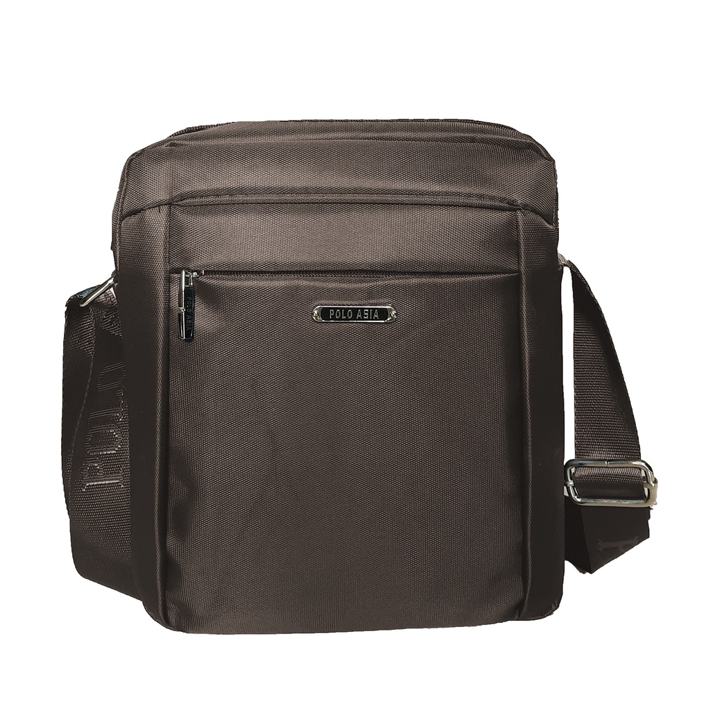 Tas Selempang POLO CAMPRO Tebal Import  Slingbag Pria  Ukuran (L &amp; M) Port USB Waterproof