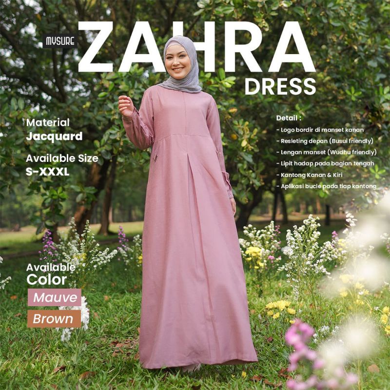 ZAHRA DRESS Gamis Simple Ternyaman Gamis Murah Terbaru ORI MYSURE