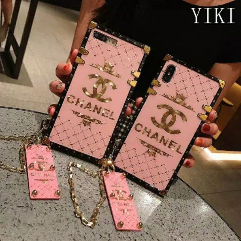 SOFTCASE CASING MEWAH OPPO A16K A16E A16 A55 A76 A96 RENO 7 Z 6 5 5F 4 4F A74 A54 A53 A33 A15 A52 A92 A12 A5S A7 F9 BEST SELLER IMPORT MEWAH (PART 1)-CHANEL PINK+GANTUNGA