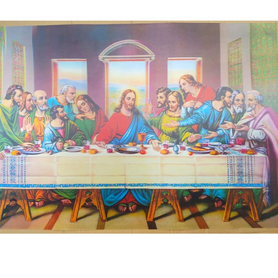 Best 7SYBR Pajangan dinding gambar 3D Mekah perjamuan kudus bunda maria yesus kristus ayat kursi kal