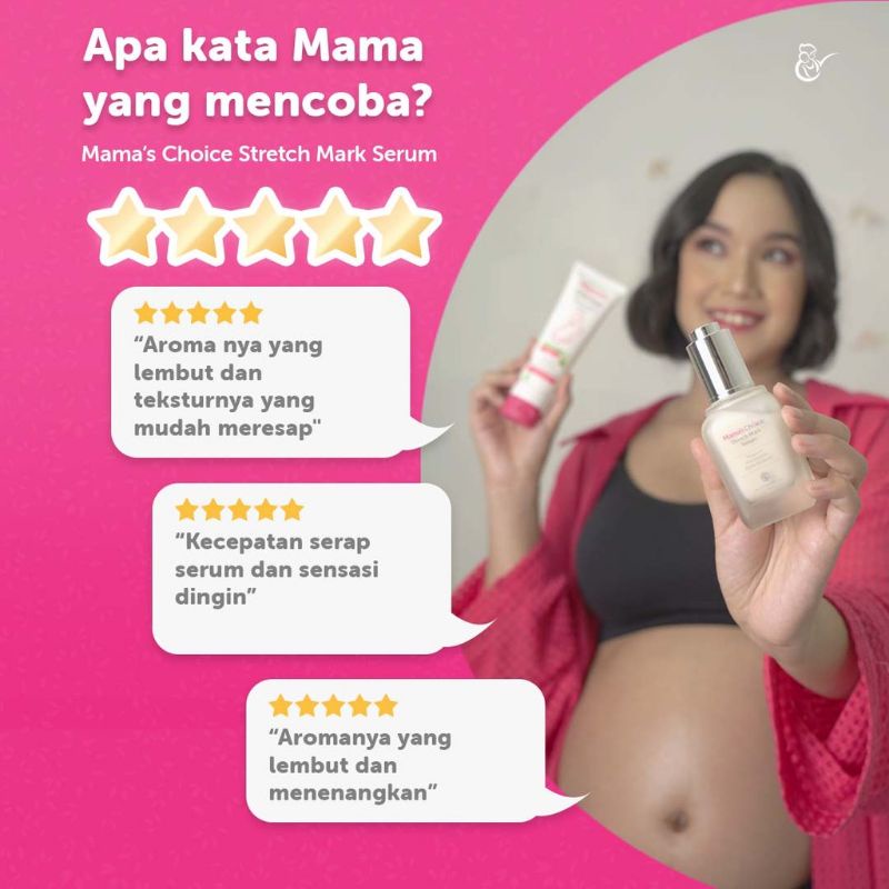 Mama's Choice Stretchmark Serum | Cream Menyamarkan Stretch Mark dan Mencerahkan Kulit