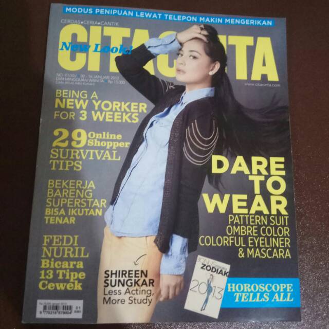 (PRELOVED) MAJALAH CITA CINTA COVER SHIREEN SUNGKAR 2013