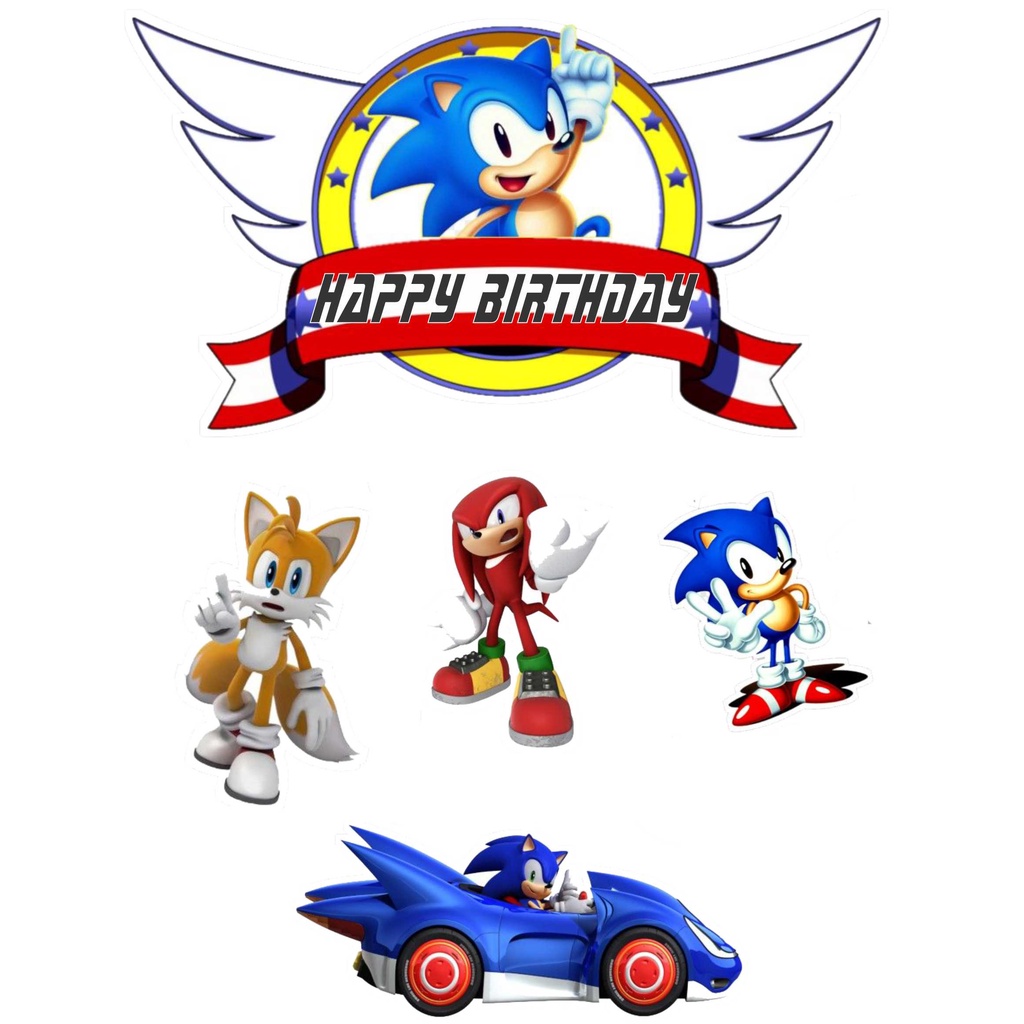 

TOPPER CAKE CUSTOM TOPPER ULANG TAHUN / HIASAN KUE CUSTOM SONIC