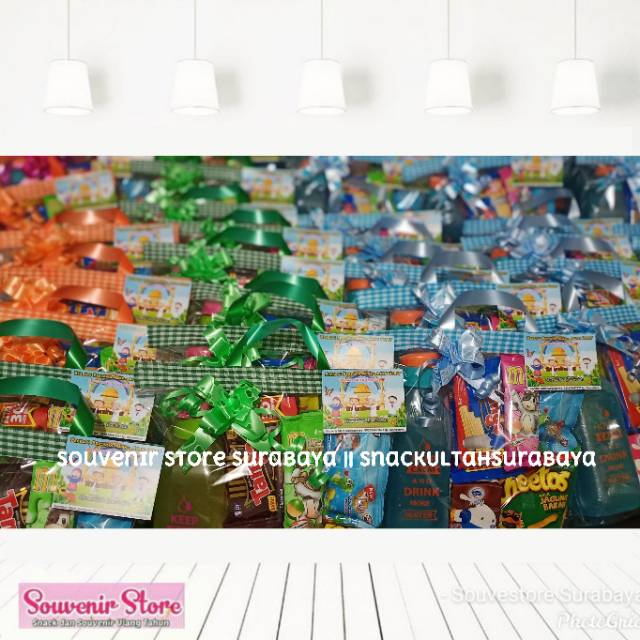 Paket Ultah Murah / Souvenir Ultah Botol / bingkisan Snack souvenir / Goodiebag Snack