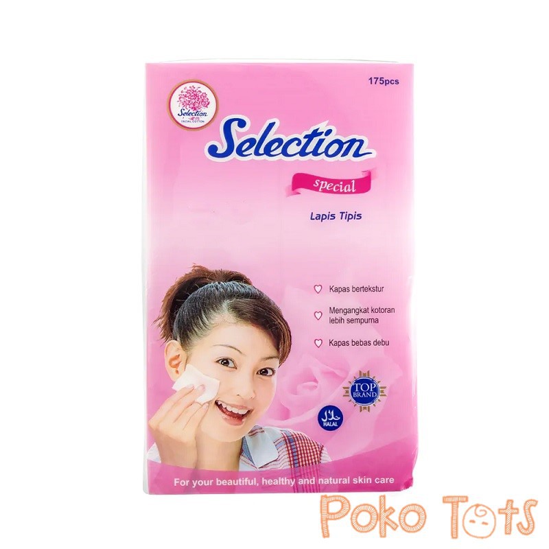 Selection Facial Cotton Lapis Tipis 175pcs Kapas Pembersih Wajah