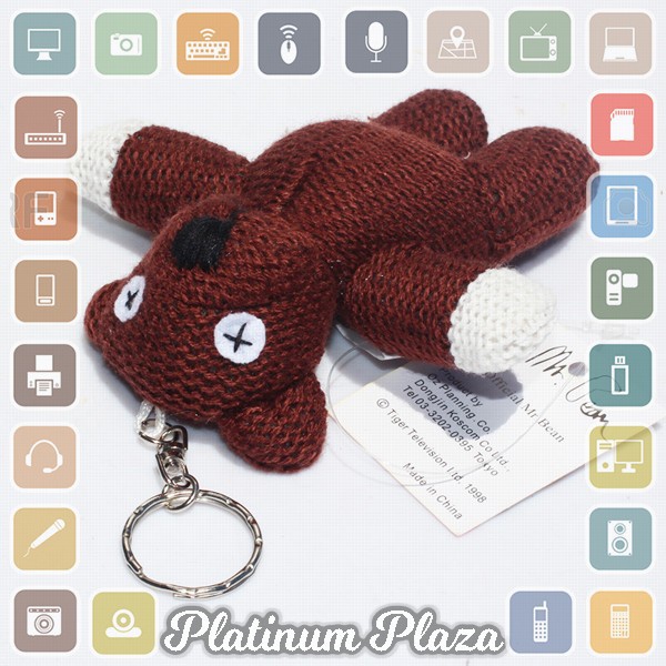 Mr. Bean Teddy Bear Plushy Key Chain / Boneka Gantungan Kunci - Brown`60HUDZ-