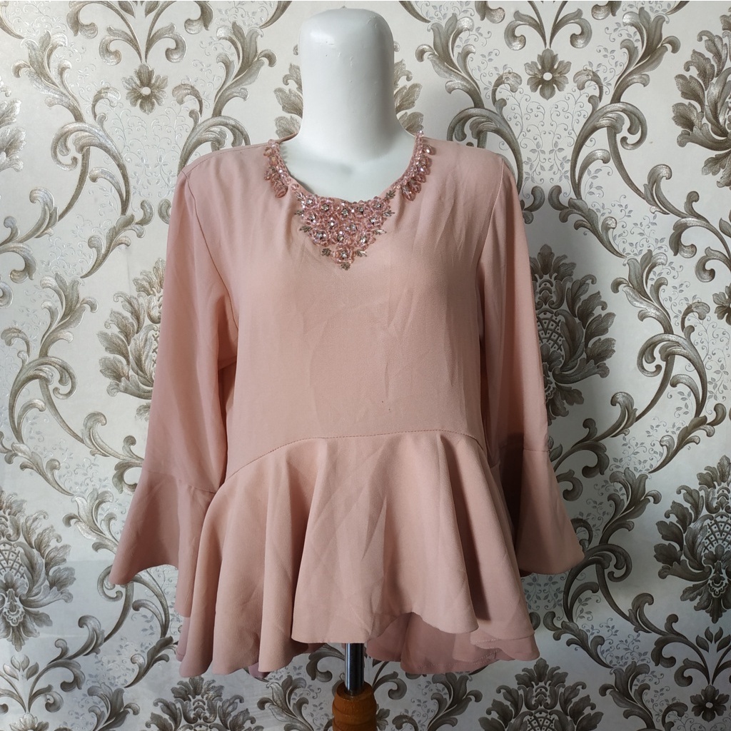 BAJU BLOUSE PAYET/ BAJU ATASAN PAYET/BAJU BLUS PAYET
