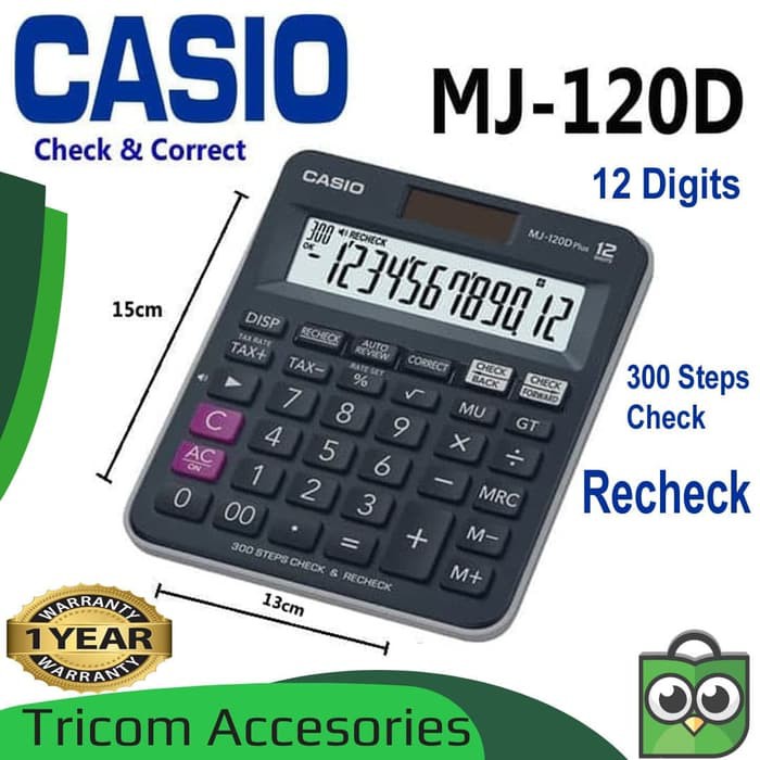 

Kalkulator Casio MJ-120D Plus Calculator 12digits