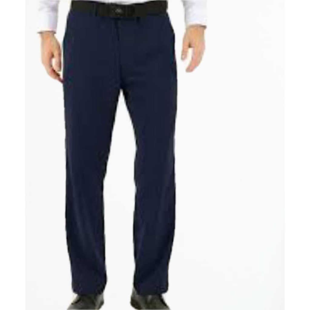 celana formal bahan pria regular fit navy