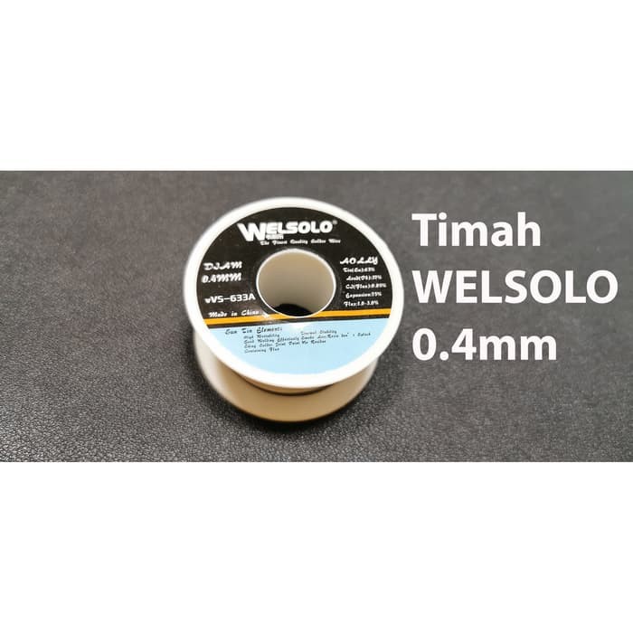 Original Welsolo Timah Gulung Djam 0.4 mm Tin solder 0.4mm