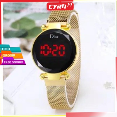 Jam Tangan Rantai Magnet / Jam Tangan Wanita Led Digital