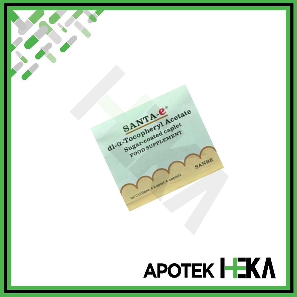 Santa E Kaplet Strip isi 4 Tablet - Suplemen Vitamin E 100 IU (SEMARANG)