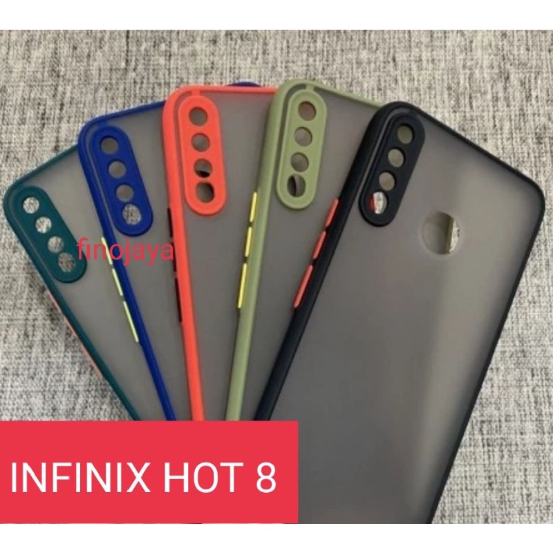 Case Aero My choice infinix Hot 8 Silikon Dove Pelindung Camera