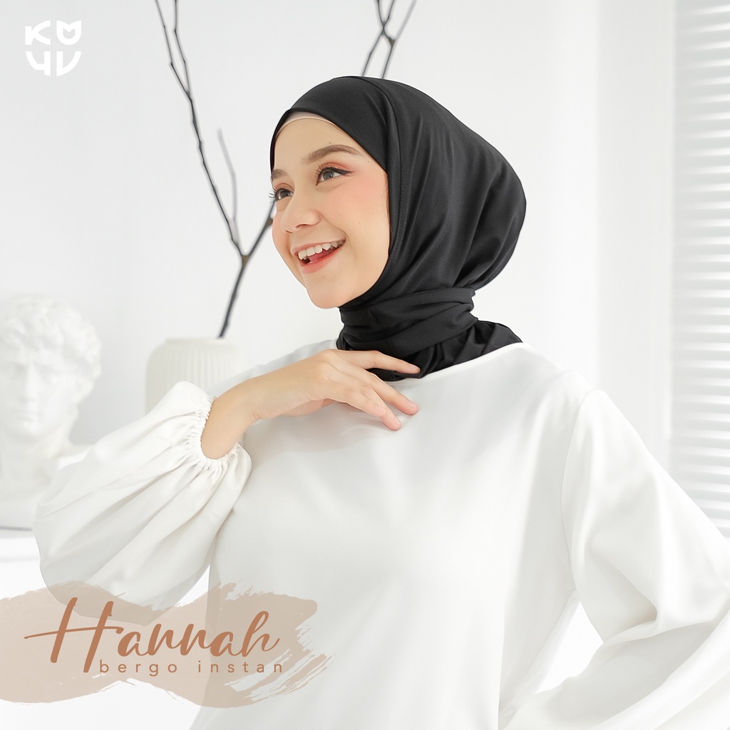 Koyu Hijab Bergo Jersey Instan Hannah