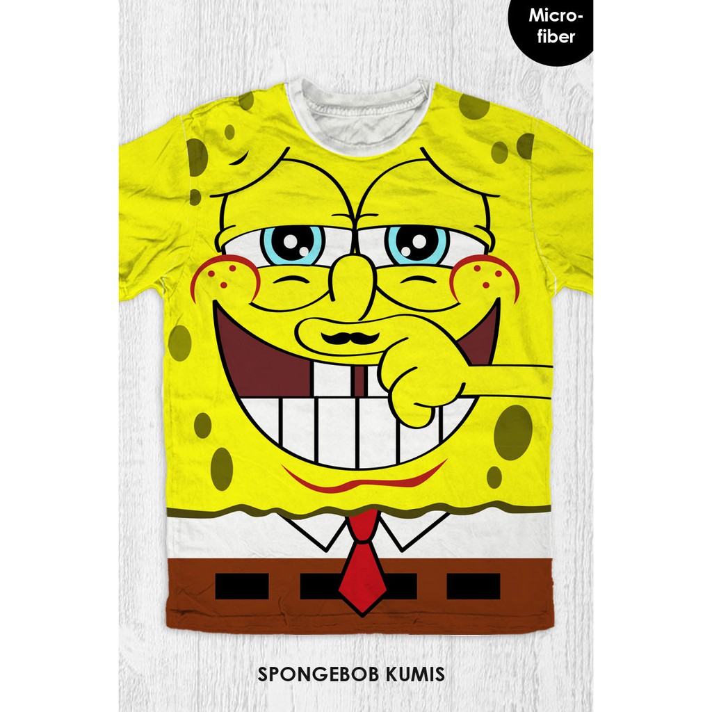 Kaos Spongebob Spongebob Kumis Shopee Indonesia Kaos Spongebob Spongebob Kumis Shopee Indonesia
