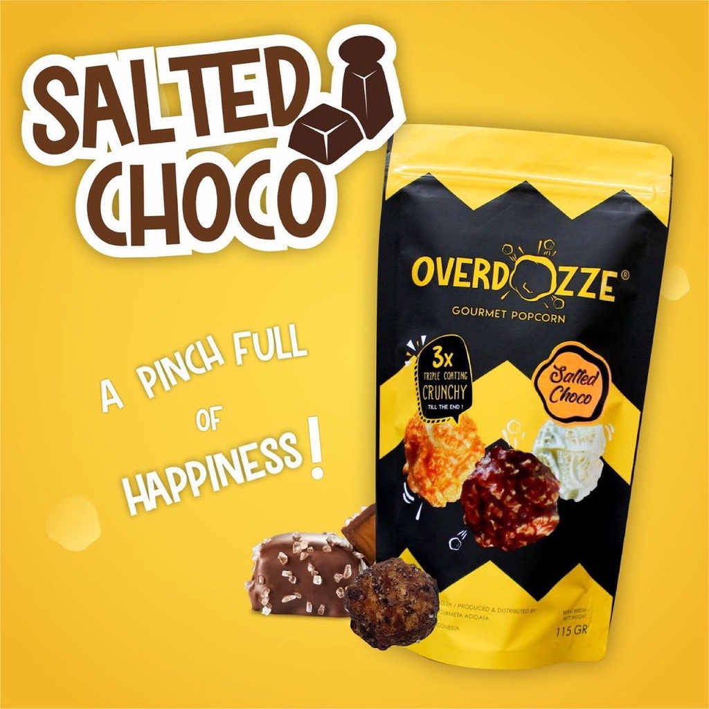 

Overdozze Popcorn Salted Choco Gourmet Snack Cemilan Coklat 115gram
