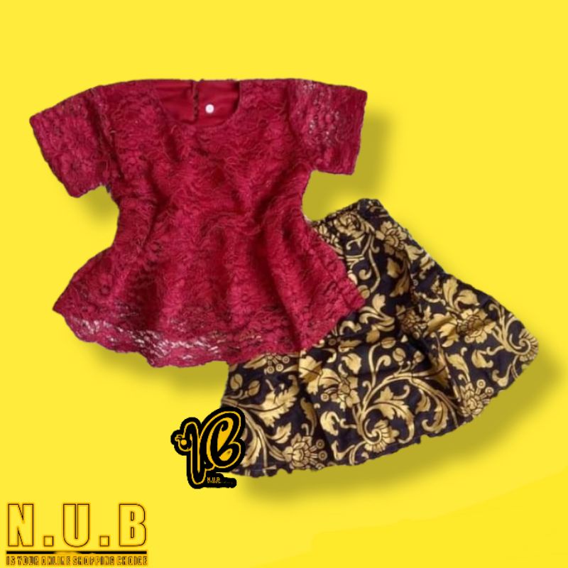 Setelan kebaya anak perempuan umur 1-3 tahun Baju adat kebaya anak perempuan Kebaya anak perempuan u