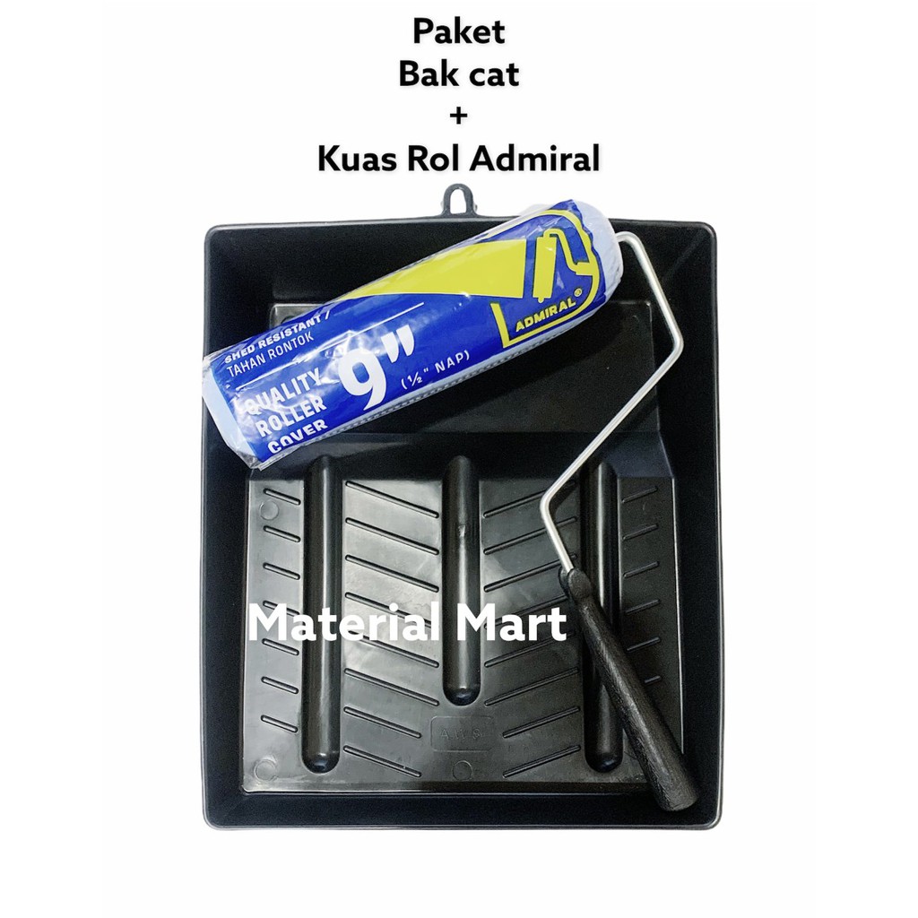 Kuas Rol Eterna + Bak Cat Tembok | Kuas Admiral Minyak | Baki Cat ORI | Material Mart