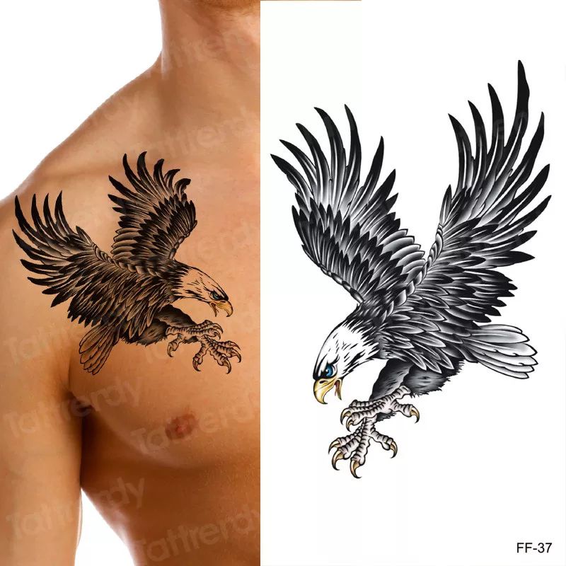 tatto temporary burung elang tato dada tahan lama anti air