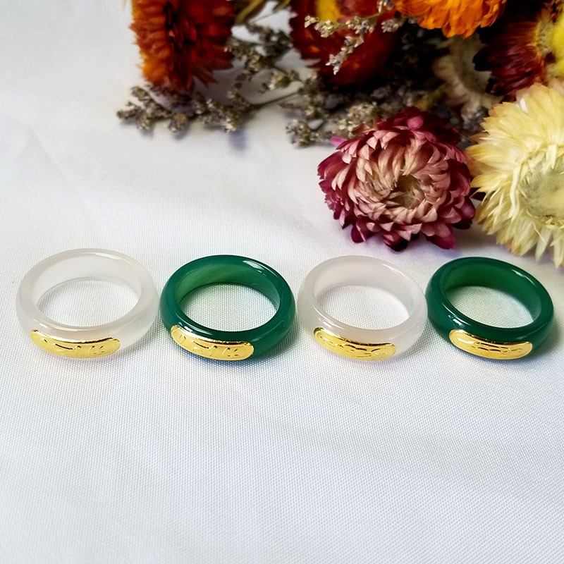 Cincin emas murni 24k sertifikat untuk investasi cincin couple jade ring mas asli cincin Cincin Pria Cincin Wanita-6