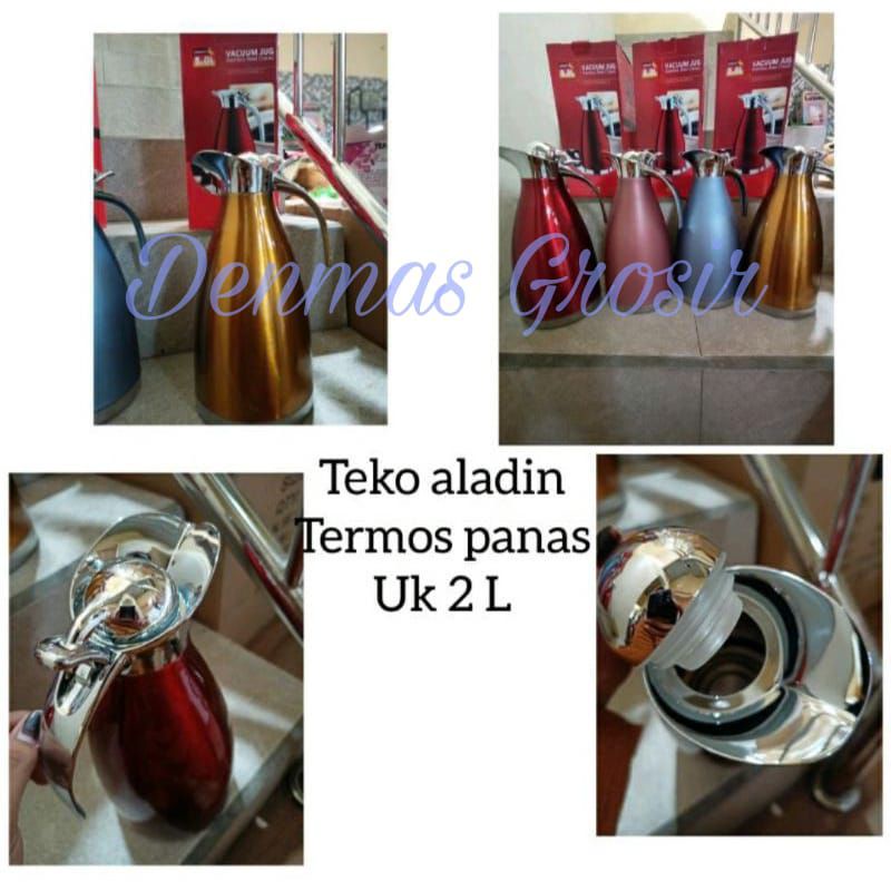 (COD)Murah Teko Aladin Warna 2 Liter/VACCUM JUG Tahan Panas/Termos Stainless Steel