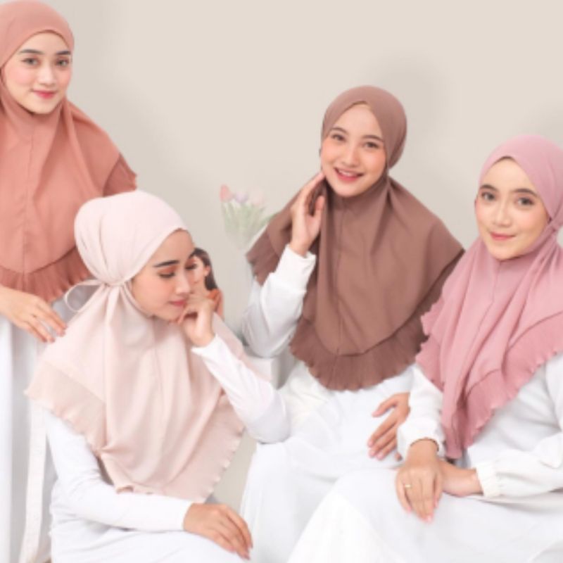 Bergo Rempel Plisket Bergo Maryam Plisket Rempel Bergo Tali Bergo Non Pet Hijab Instan Diamond Bergo