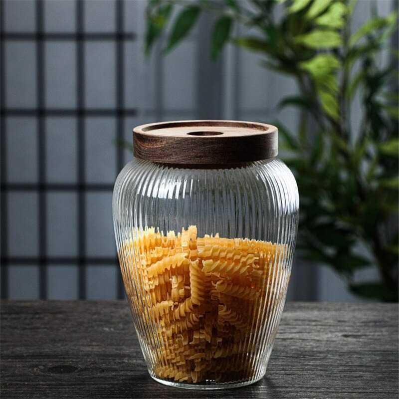 Toples Kaca Penyimpanan Makanan Glass Storage Jar - HC102 - Transparent