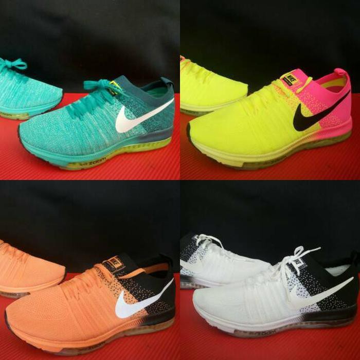 Sepatu Olahraga Pria Nike All Out Zoom Tabung Flyknit Pria / Cowok fitness Gym Running Sneakers