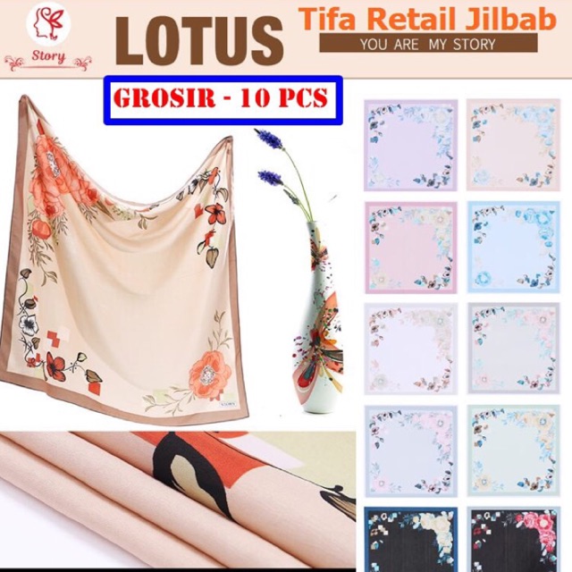 Jilbab motif bunga