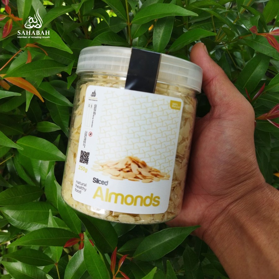 

Kacang Almond Iris Mentah / Almon Sliced Raw 250 gr Premium Sahabah