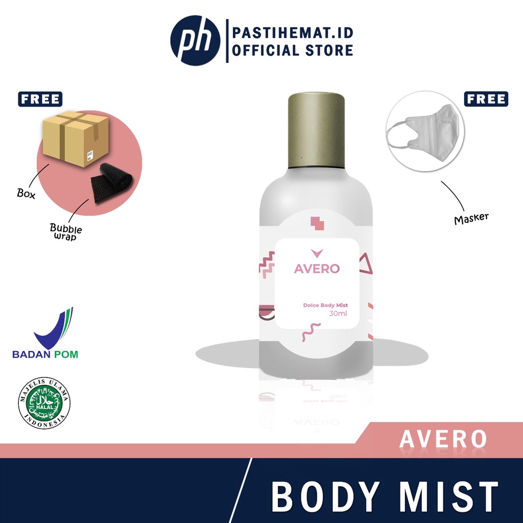 [ORIGINAL BONUS POUCH] Avero Parfume Body Mist - Dolce Body Mist Sweet 30ml PARFUM WANGI BUAH DAN MANIS Limited Edition