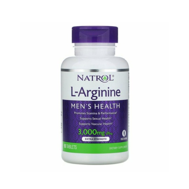 Natrol L Arginine 3000 mg 90 Tablets Nitric Oxide Stamina & Performance Anti Diabetes 2 Impoten Peny
