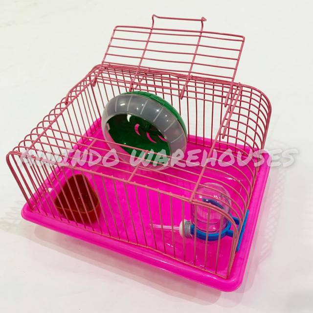 KANDANG HAMSTER 117 - Rumah Kandang Hamster Tikus Burung Sugar Glider Landak Mini Sweet Original