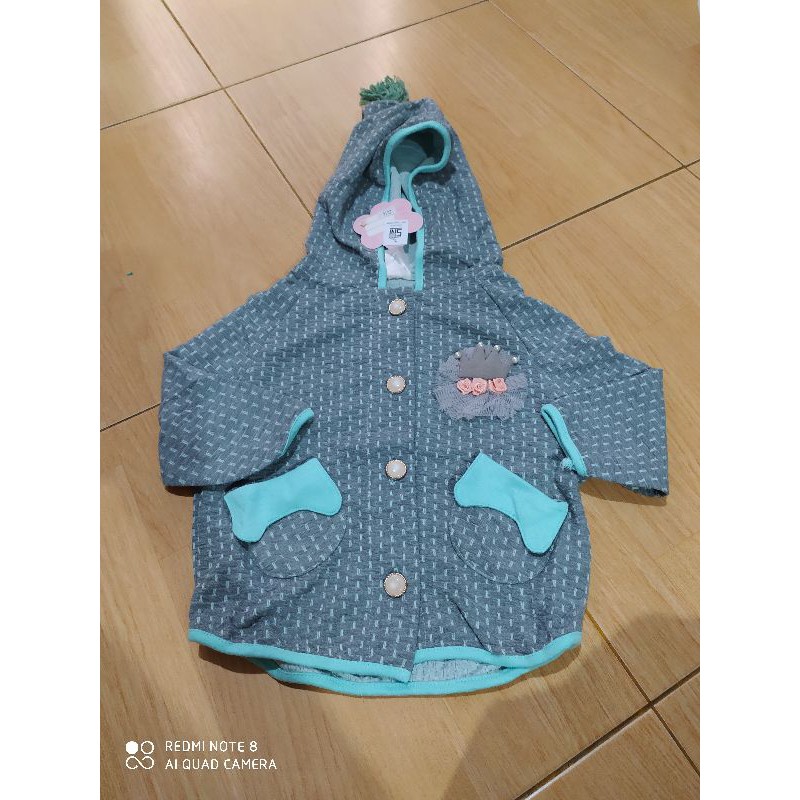 Jaket Anak perempuan 1 - 2 tahun dengan Bertopi