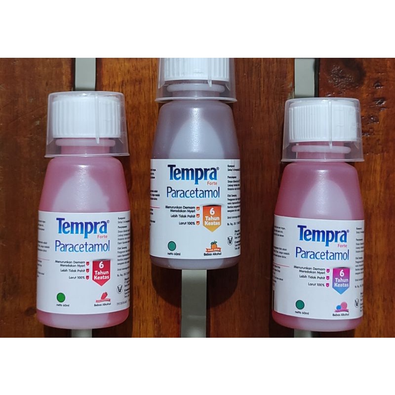 Tempra Forte Sirup 60 ML / Paracetamol 250 Mg / Anak 6 Tahun Ke atas / Rasa Jeruk / Bubble Gum / Strawberry