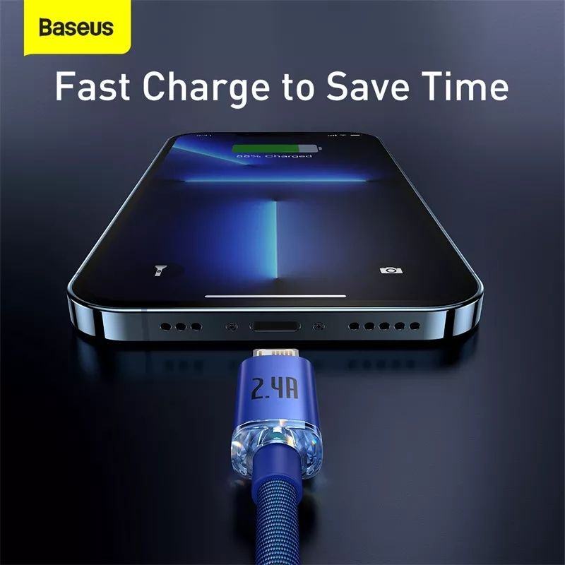 BASEUS KABEL DATA IPHONE CABLE USB TO LIGHTNING FAST CHARGING 2.4A