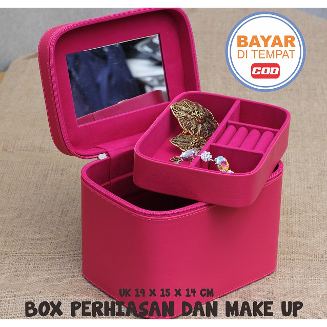 BEAUTY CASE MIX JEWELRY / TAS TEMPAT MAKE UP KOTAK KOSMETIK STORAGE BOX ORGANIZER BAG FANTA