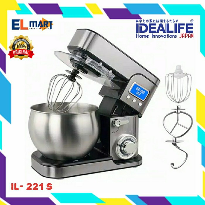 Proffesional Stand Mixer Roti LCD Timer Idealife IL 221S 221 S IL221S