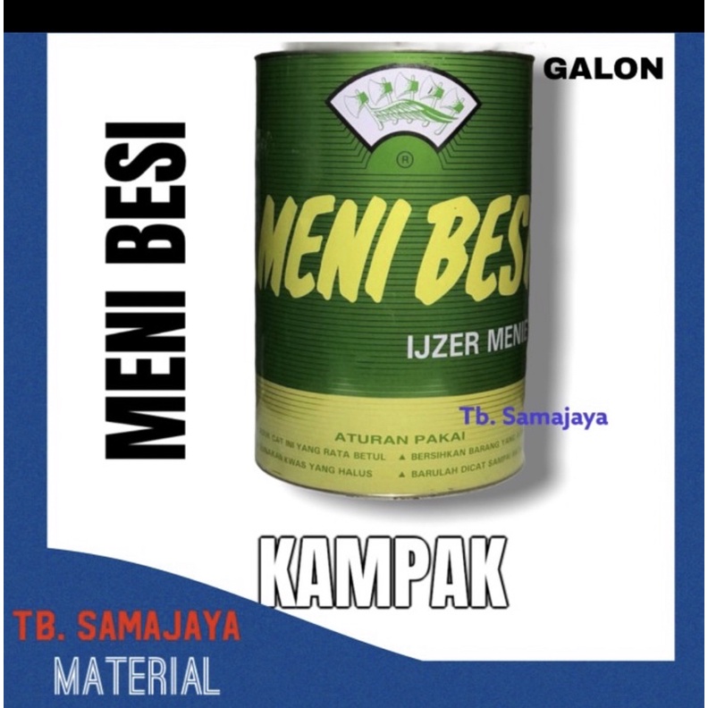 MENI BESI KAMPAK GALON . Cat dasar besi HIJAU . Zinh chromate hijau cat antikarat
