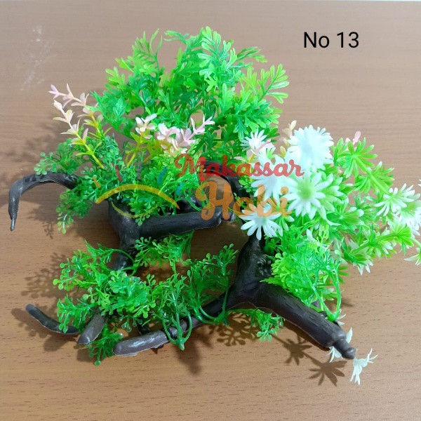 Tanaman Hias # 13 Aksesoris Aquarium Hiasan Akuarium Aquascape Plastik
