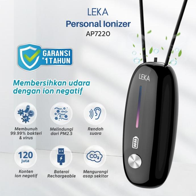 LEKA AP7220 Personal Ionizer - Portable Kalung Ion Negatif Purifier