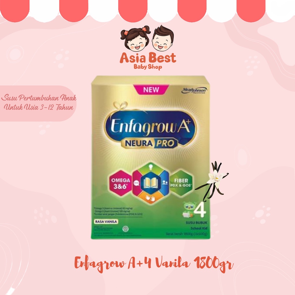 ENFAGROW 4 A+ VANILLA 1800 GR / Susu Pertumbuhan Anak bubuk